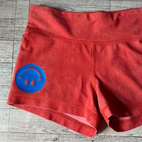Retro, Upcycled, Upside Down Smiley, Active Micro Shorts - Picture 4 of 13